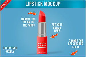 Lipstick Mockup PSD