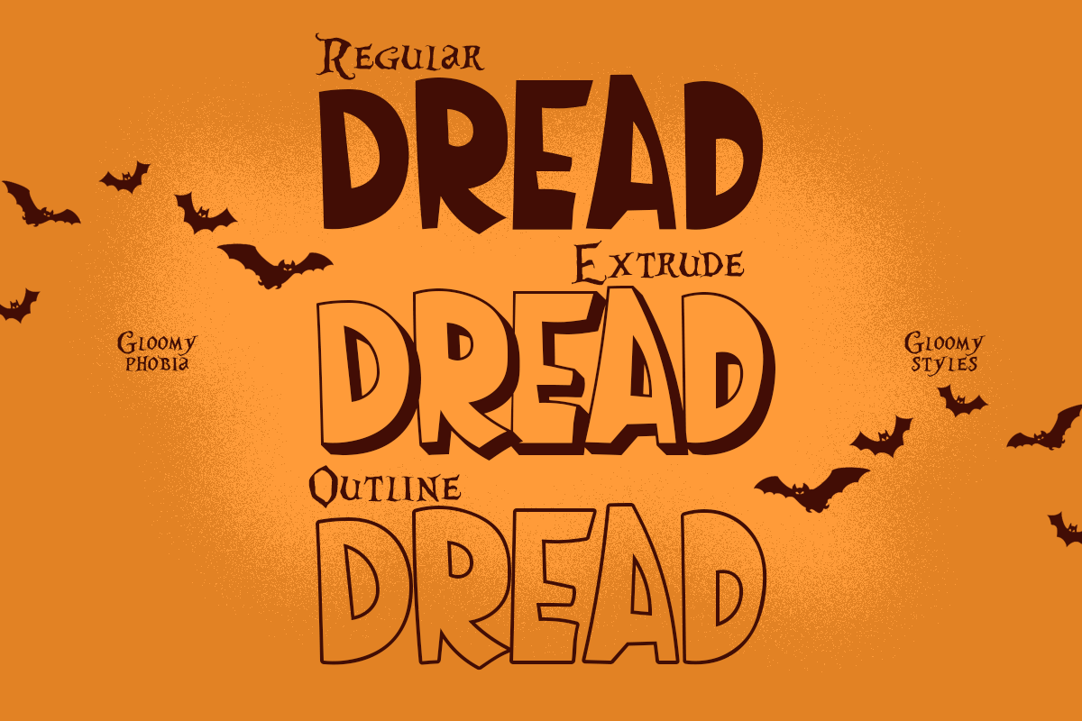 Gloomy Phobia - Horror Display Font, a Font by Pandeka Studio (Photo 9 of 12)