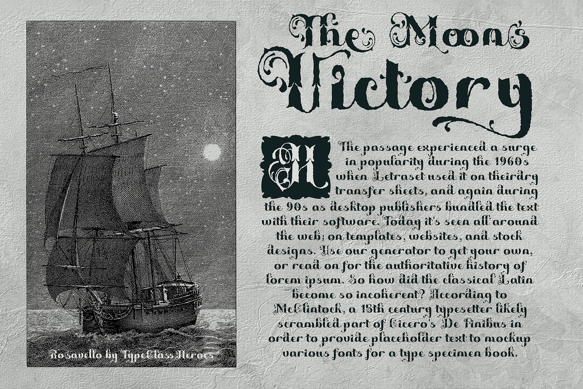 Rosavello Font, a Blackletter Font by TypeClassHeroes (Photo 2 of 10)