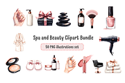 Spa and Beauty Clipart Bundle, a Decorative Illustration by Anca Digital Vibe (Thumbnail 1 of 8)
