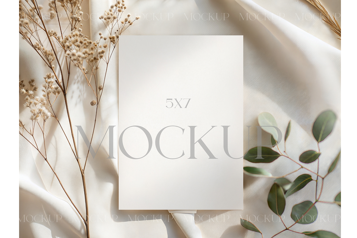 Neutral Botanical Card Mockup, a Product Mockup by MockupWizard (Photo 1 of 3)