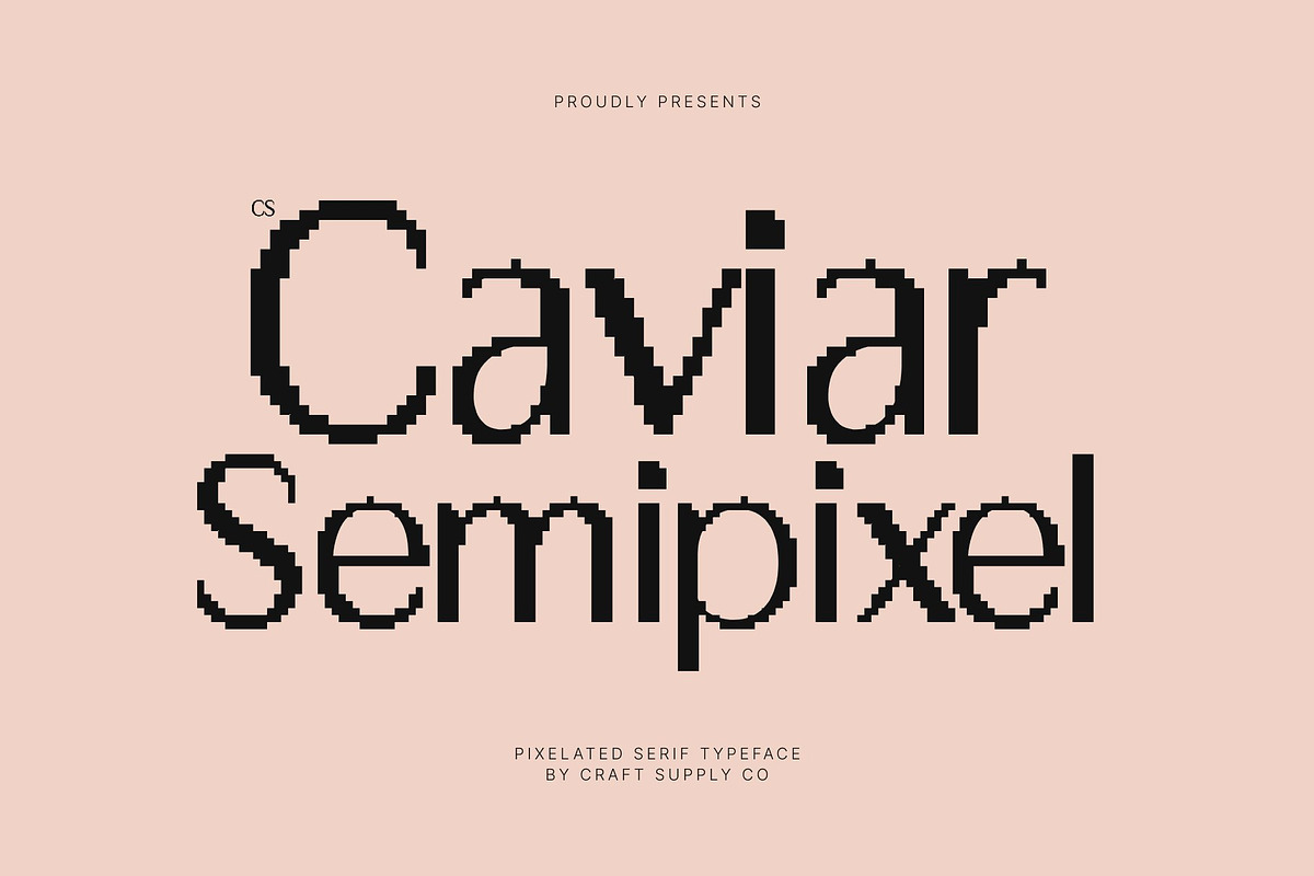 CS Caviar Semipixel, a Sans Serif Font by Craft Supply Co. (Photo 1 of 8)
