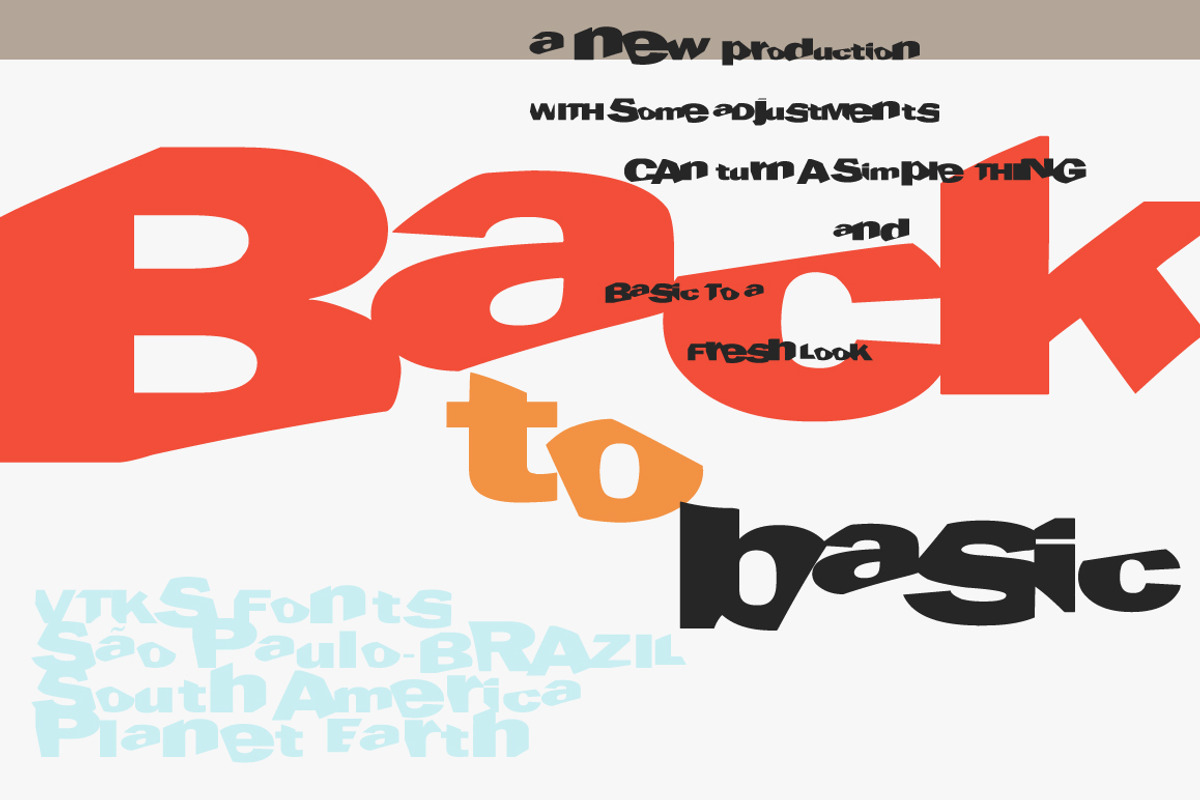Back to basic VTKS FONT preview 2