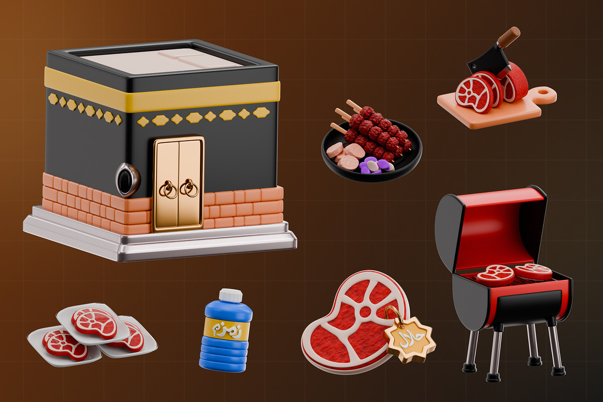 Eid Al-Adha 3D Icon Pack, an Object 3D Model by Haps Space (Photo 5 of 5)