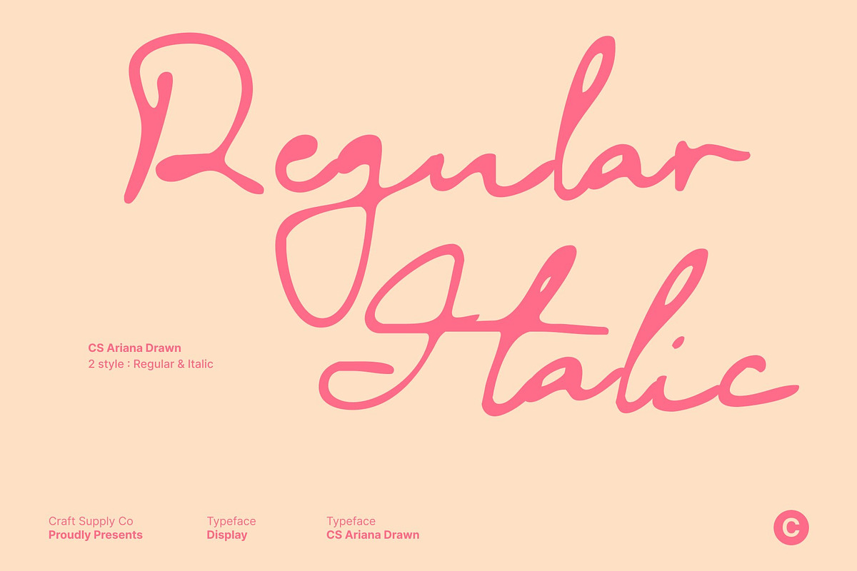 CS Ariana Drawn, a Script Font by Craft Supply Co. (Photo 3 of 8)