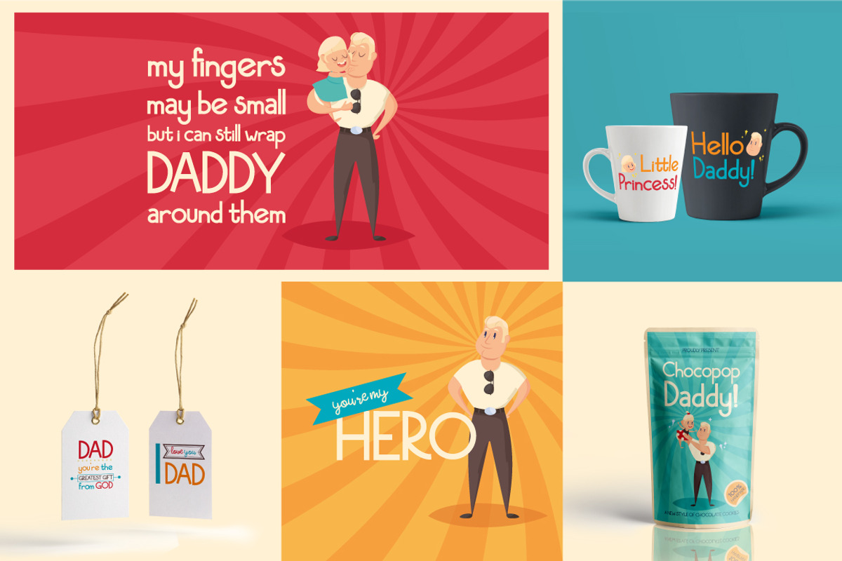 Hello Daddy, a Sans Serif Font by Lunabi (Photo 3 of 5)
