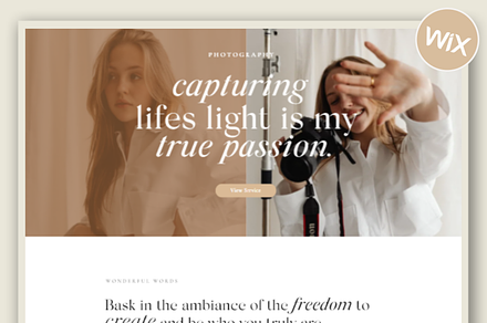 Wix Template For Photographers