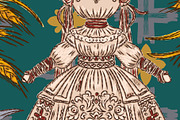 Slavic Harvest Folk Doll, a Pattern Graphic by NayaChu (Thumbnail 4 of 6)