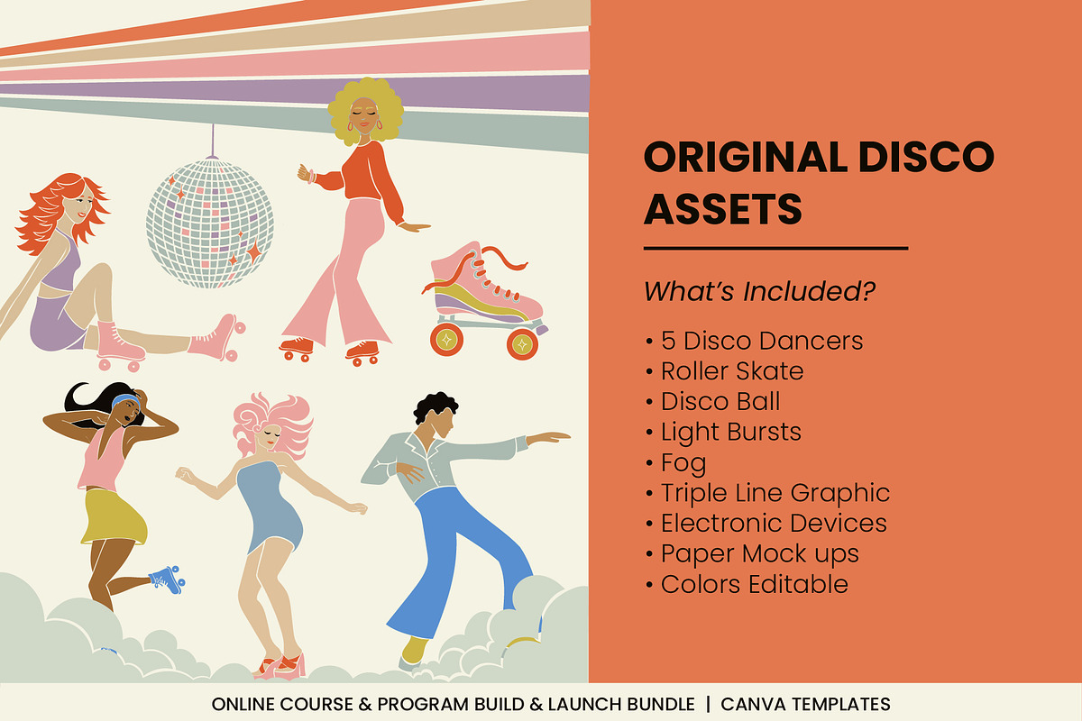 Retro Roller Disco Canva Mega Pack, a Social Media Template by WorkShy Studio (Photo 23 of 24)