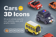 Carly - 3D Car Icon Set, a Cars & Vehicle 3D Model by Illustraly Design (Thumbnail 1 of 8)