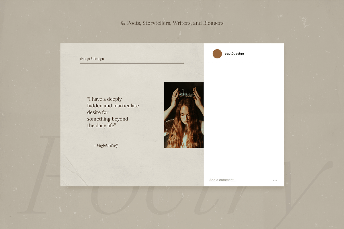 Writers Poets Social Media Templates, a Social Media Template by September 5th (Photo 6 of 17)