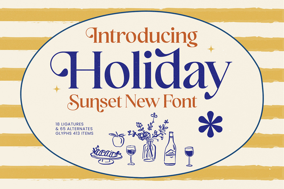 Holiday Sunset Elegant Serif, a Serif Font by timelesstype.co (Photo 1 of 20)