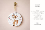 Round Ceramic Ornament Mockup, a Household Mockup by EmpaviMockups (Thumbnail 5 of 6)