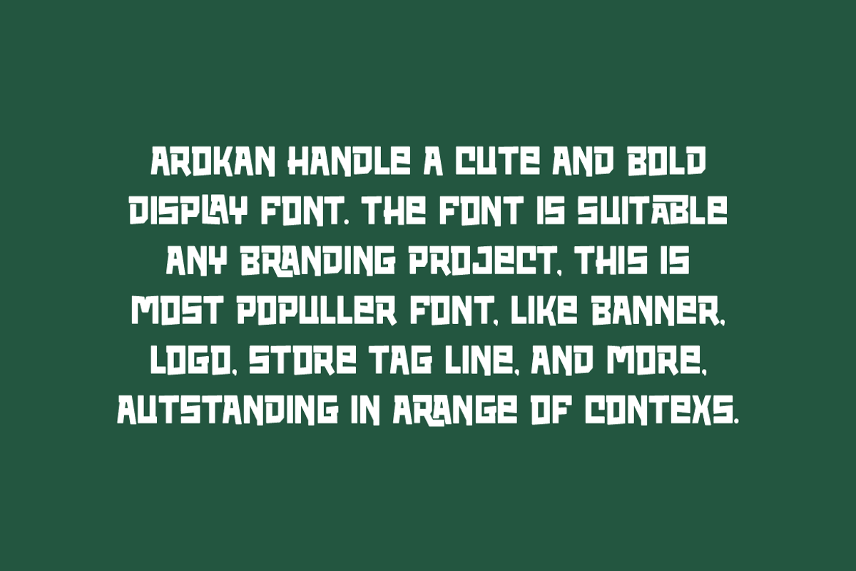 Arokan Handle - Round Font, a Sans Serif Font by Iqsiart Studio (Photo 3 of 7)