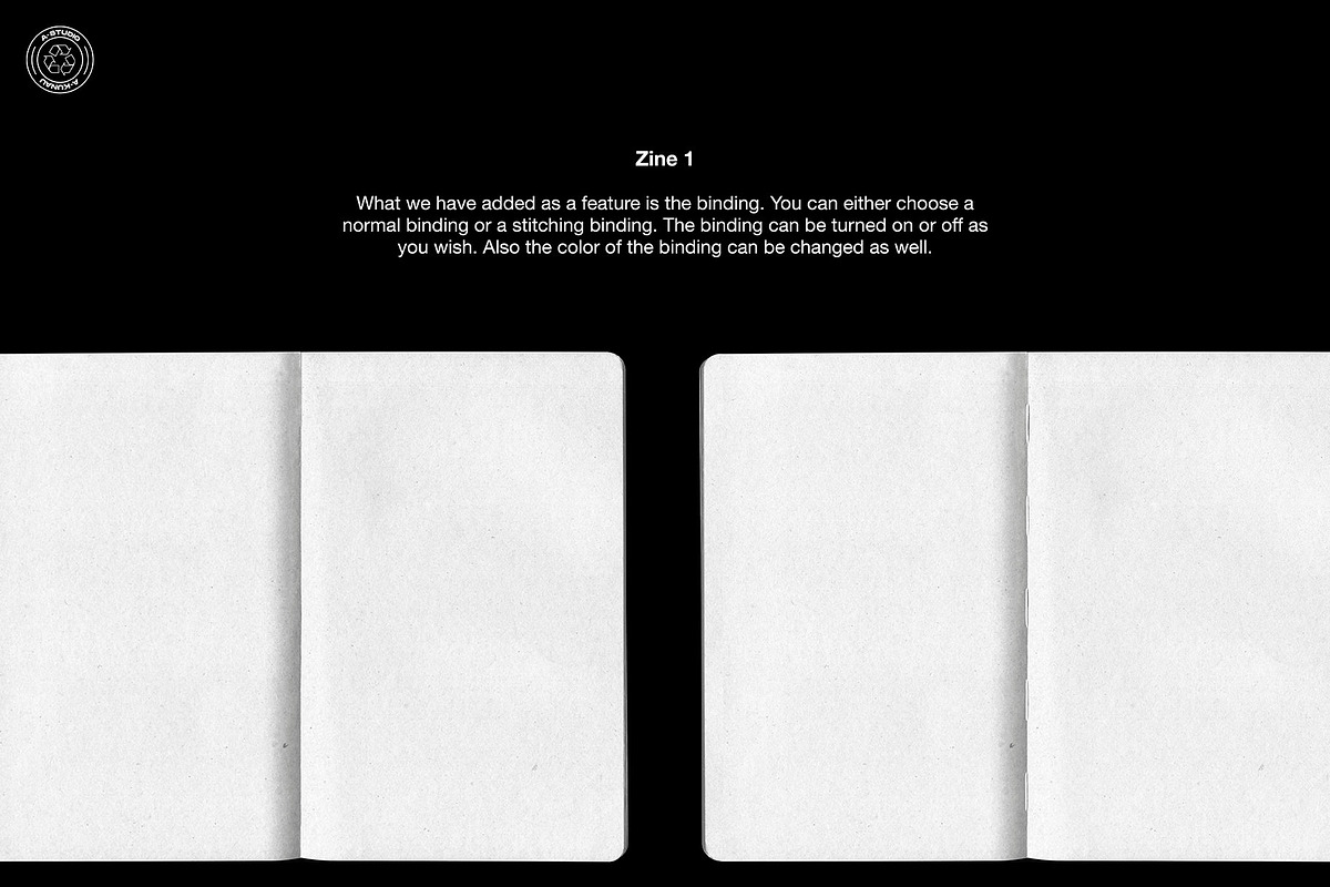Zine Mockup Pack 4 in 1, a Books & Magazine Mockup by A-Studio (Photo 4 of 17)