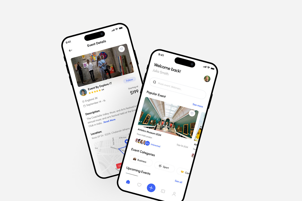 Eventopia - Event Booking App Design, an UI Kit Template by Zee UI (Photo 4 of 4)