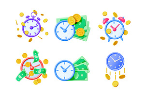 Set of 3d vector illustrations, a Finance Illustration by Abscent