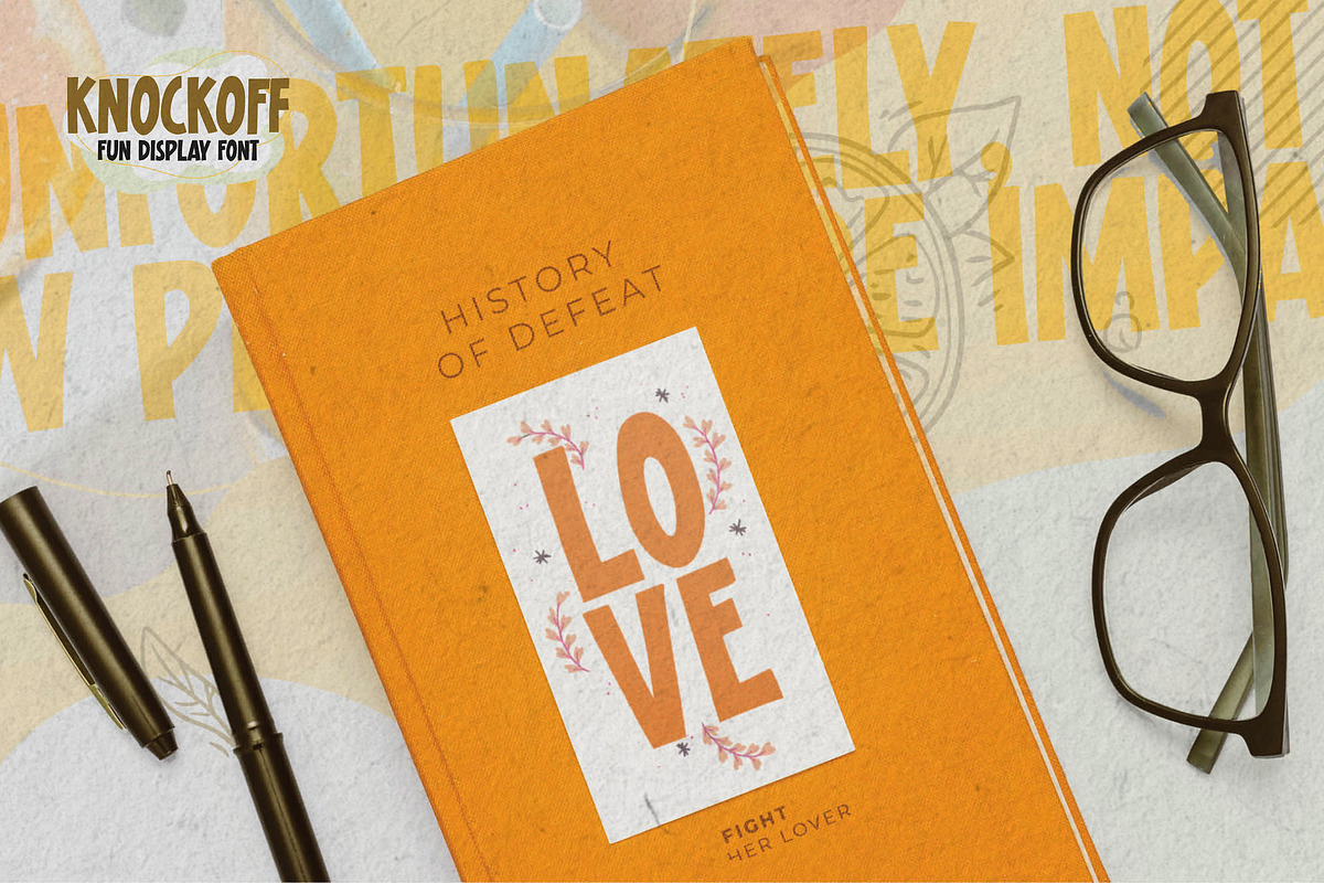 Knockoff - Fun Display Font, a Font by Gassstype (Photo 5 of 9)