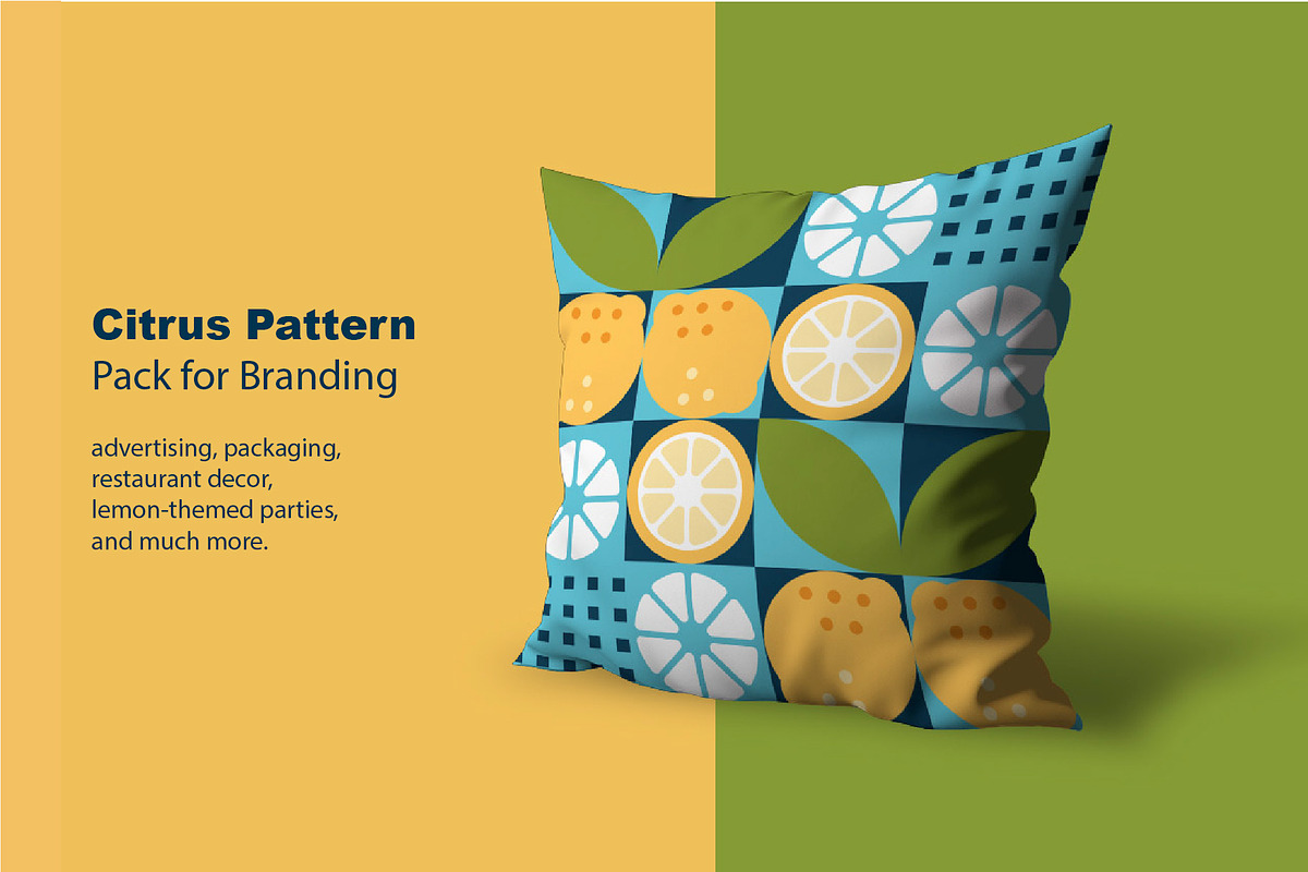 Lemon Mosaic Geometric Branding Set, a Pattern Graphic by Lettering_Logo (Photo 3 of 4)
