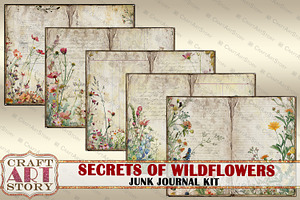 Wildflowers Junk Journal Pages