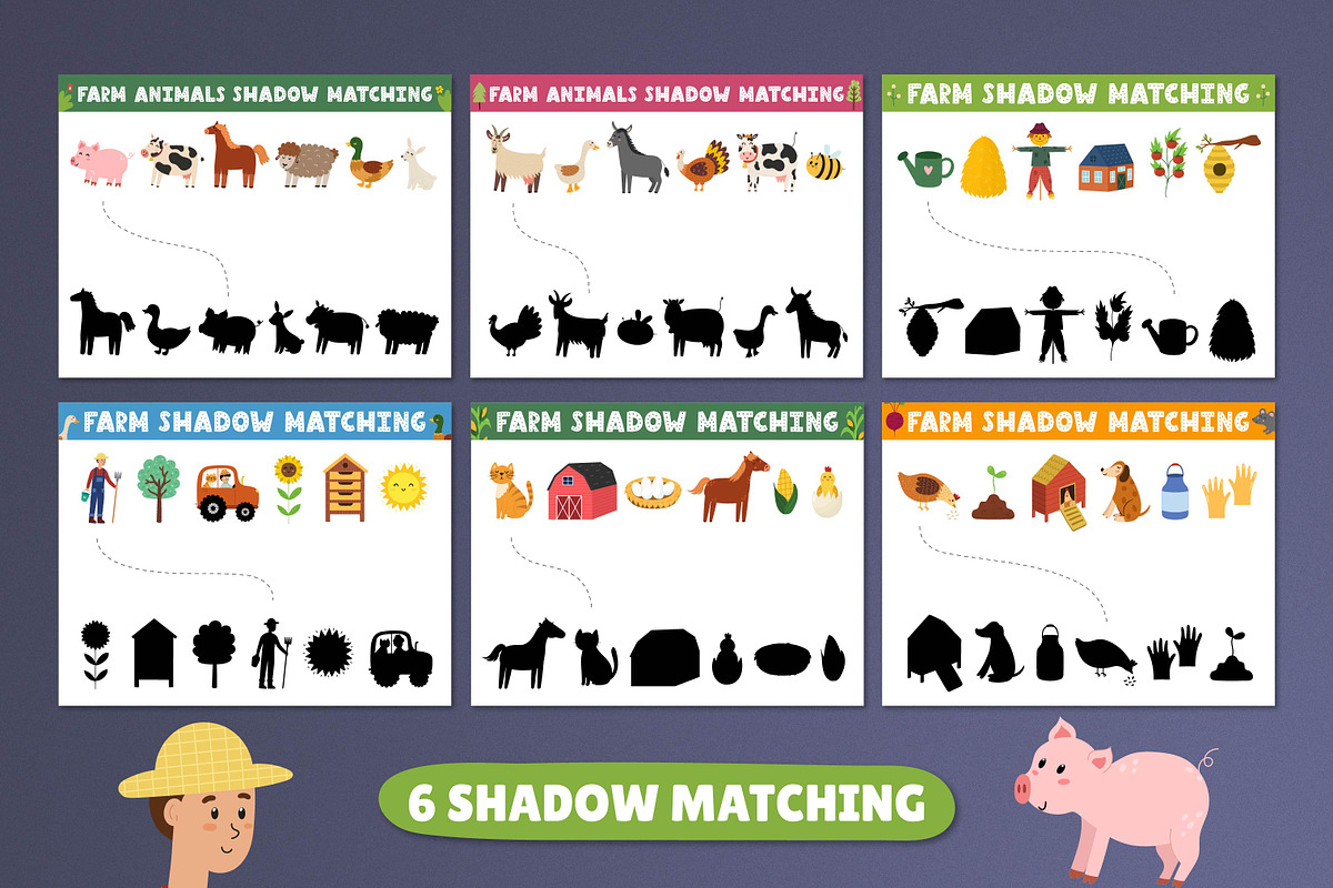 Farm Activity Pages for Kids, an Education Illustration by Gulnara Sabirova (Photo 15 of 19)
