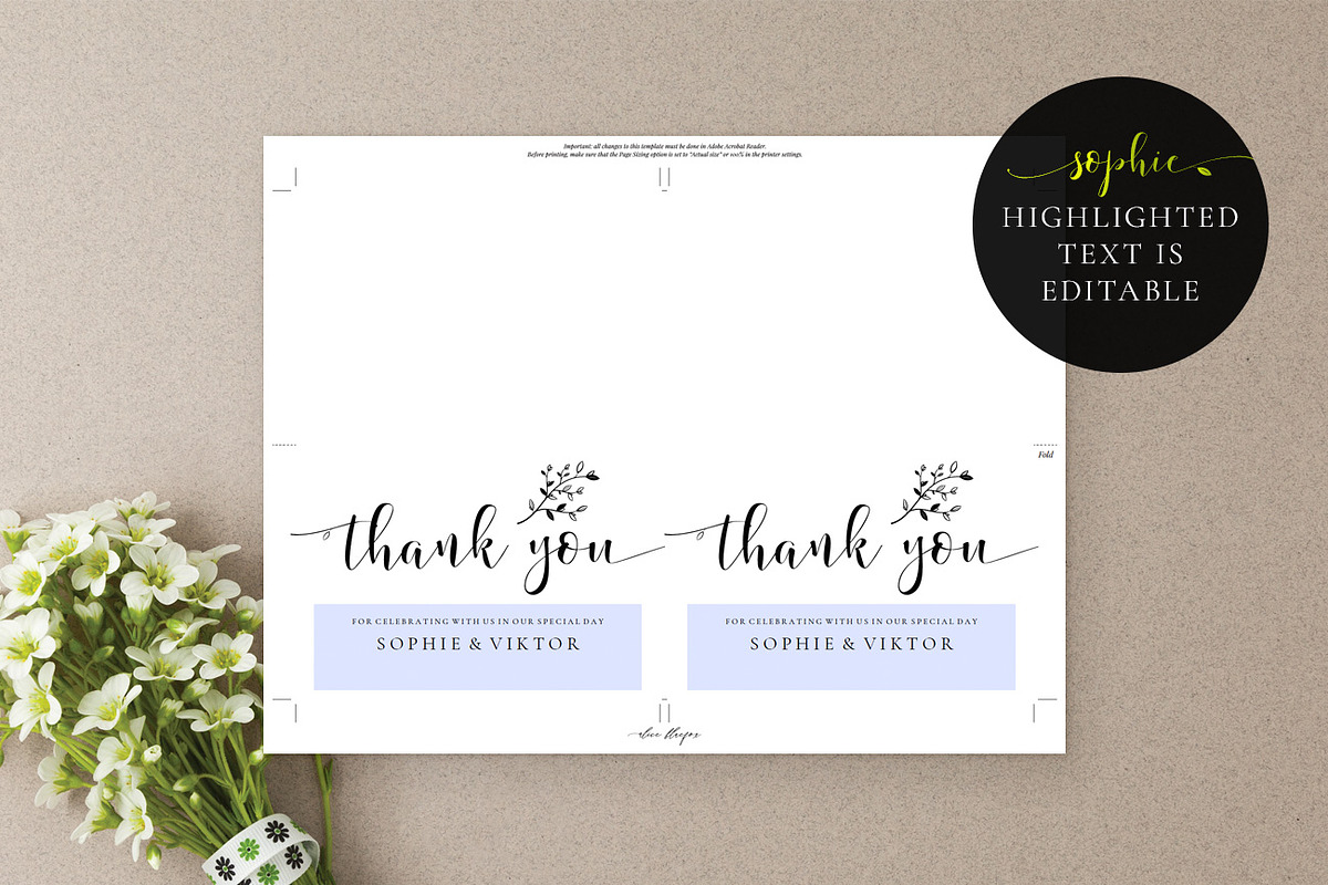 Wedding Thank You Card, Sophie, an Invitation Template by Alice Bluefox (Photo 5 of 7)