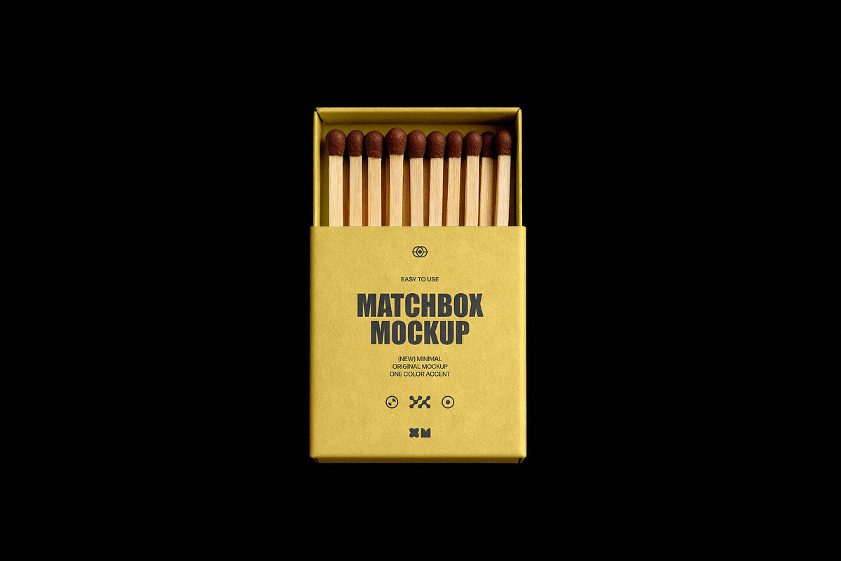 Open Matchbox Mockup, a Product Mockup by Design Squad (Photo 1 of 4)