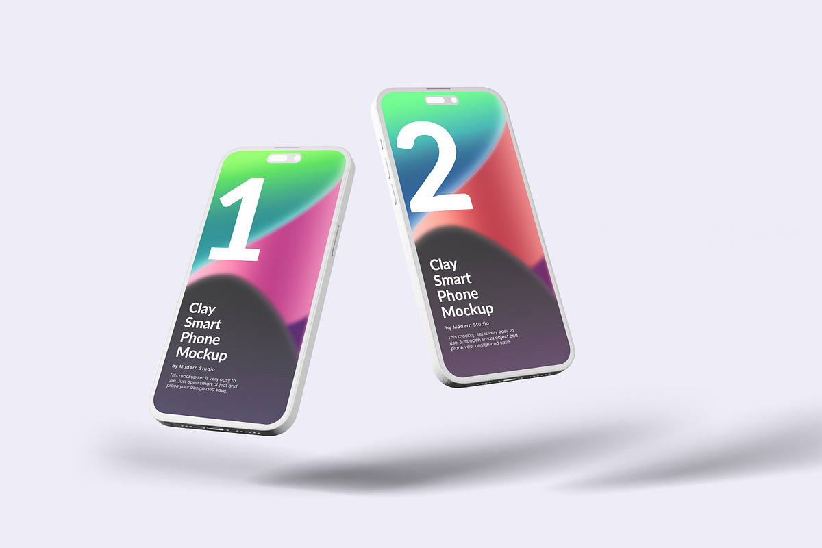 Clay iPhone 14 Pro Mockup - 18 Scene, an iPhone Mockup by Modern Studio (Photo 6 of 22)