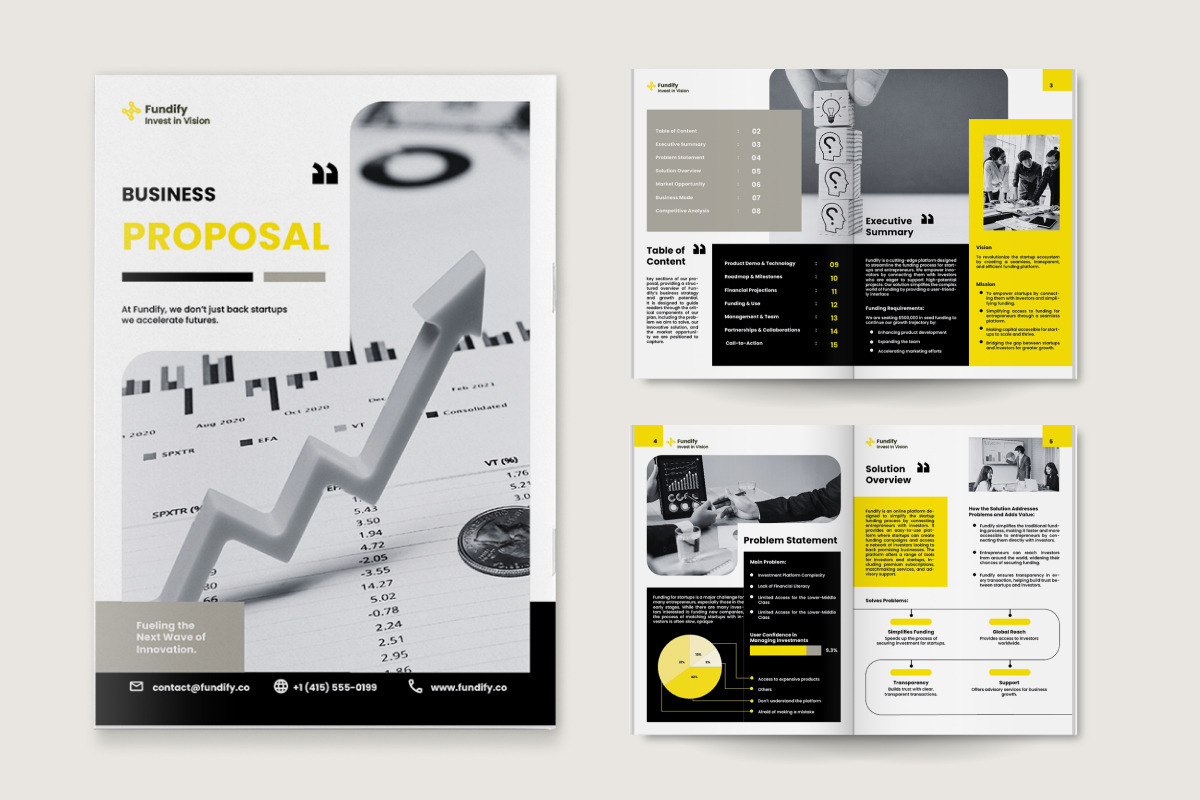 Investor Pitch Business Proposal, a Brochure Template by twinstd (Photo 4 of 6)