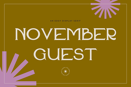 November Guest - An Edgy Serif, a Serif Font by Like Magic Studio
