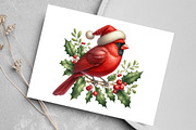 Watercolor Red Cardinal Christmas, an Illustration by Canvas Craft (Thumbnail 6 of 7)