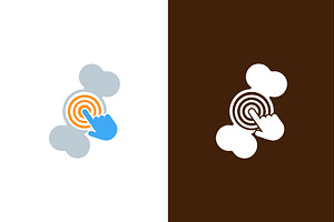 Vector bone and hand cursor logo, an Illustration by GraphiShop