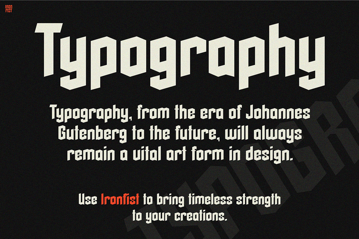 Ironfist, a Font by Pinisi ART (Photo 3 of 10)