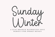Sunday Winter, a Handwritten Font by InermediaSTUDIO (Thumbnail 1 of 8)