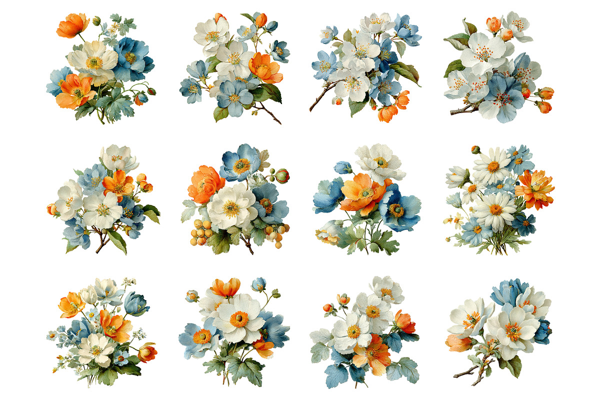Spring daisy flower clipart, an Illustration by SinaCreation (Photo 2 of 11)