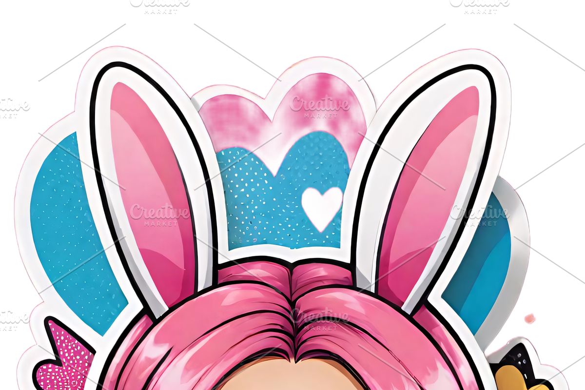 Bunny Girl Stickers — 50 PNG, a Person Illustration by ETARA by Mea Hau (Photo 6 of 17)