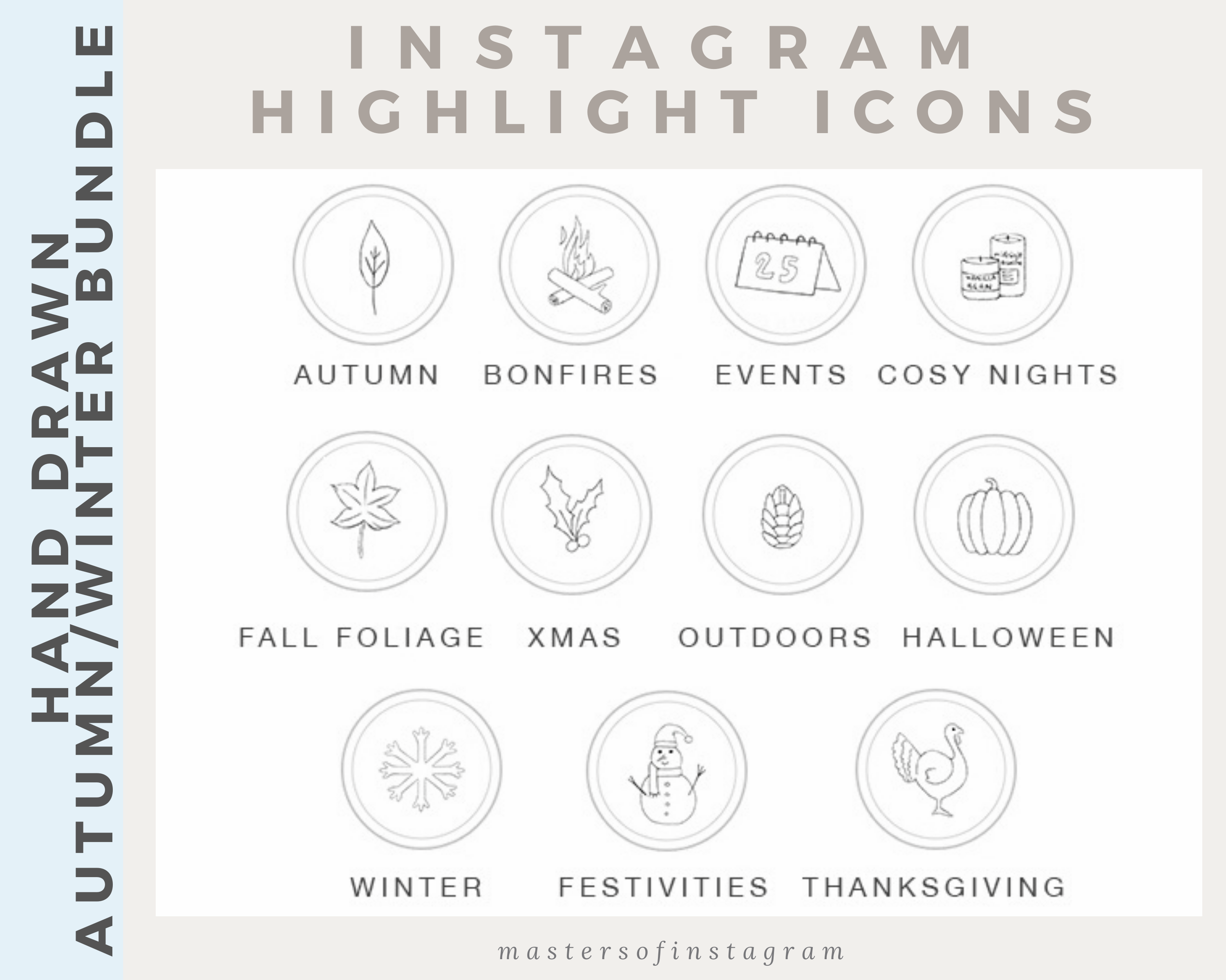 Autumn Winter Holiday Season Icons, an Icon by Masters of Instagram