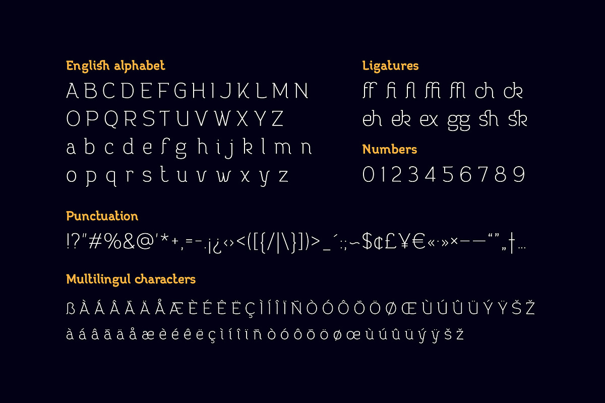Practish font family preview 7