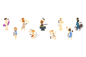 Greek God as Ancient Mythology and, a Person Illustration by TopVectors