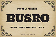 BUSRO - Serif Display Font, a Serif Font by trabaskriya (Thumbnail 1 of 8)