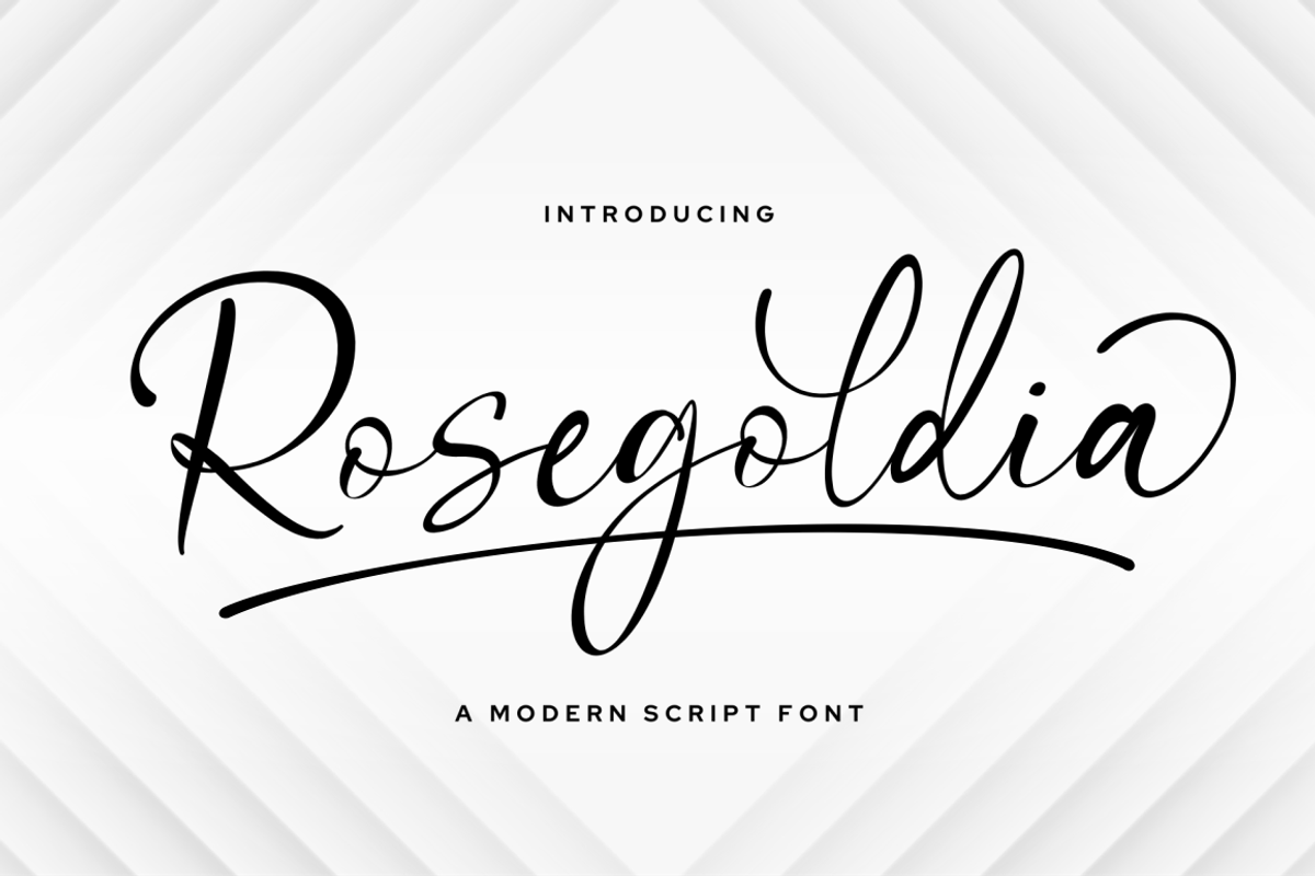 Rosegoldia, a Script Font by Sronstudio (Photo 1 of 13)