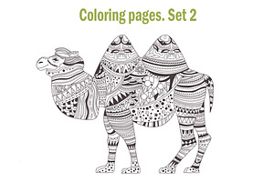 Coloring pages. Animals. Set 2