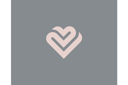 Abstract heart vector symbol, a Branding & Logo Template by Bureau