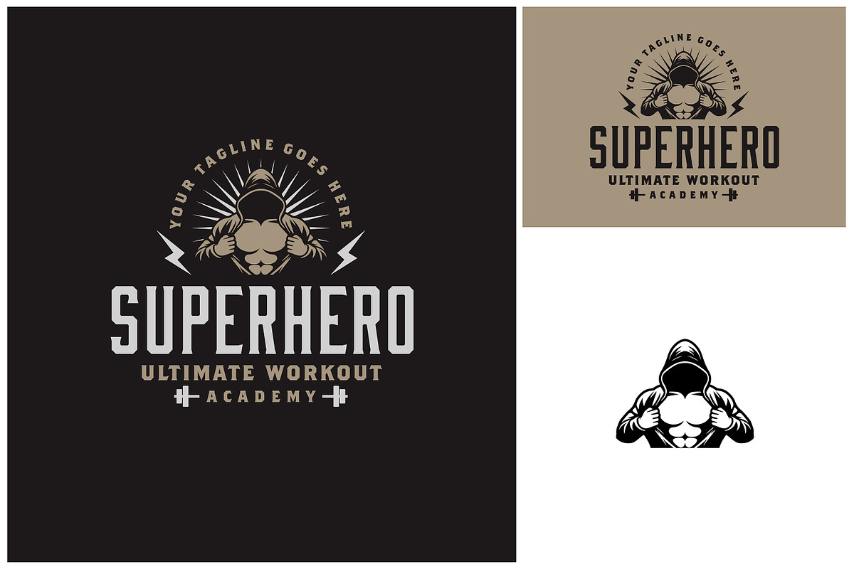 Super Hero gym workout crossfit logo, a Branding & Logo Template by Enola99d (Photo 1 of 2)