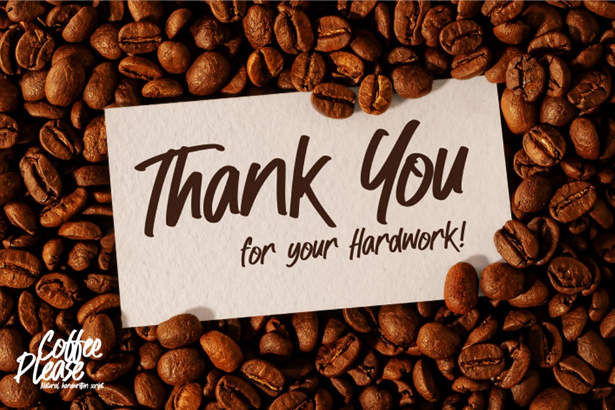 Coffee Please - Natural Handwritten, a Script Font by Gassstype (Photo 8 of 8)