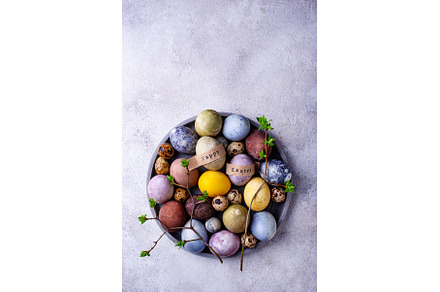 Easter eggs paint with natural dye, a Holiday Photo by Yulia Furman