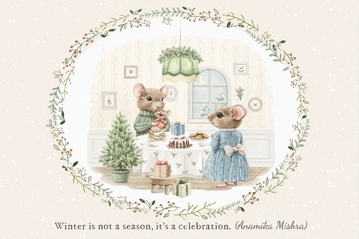 Christmas cozy party, an Animal Illustration by Mimomy (Photo 11 of 14)