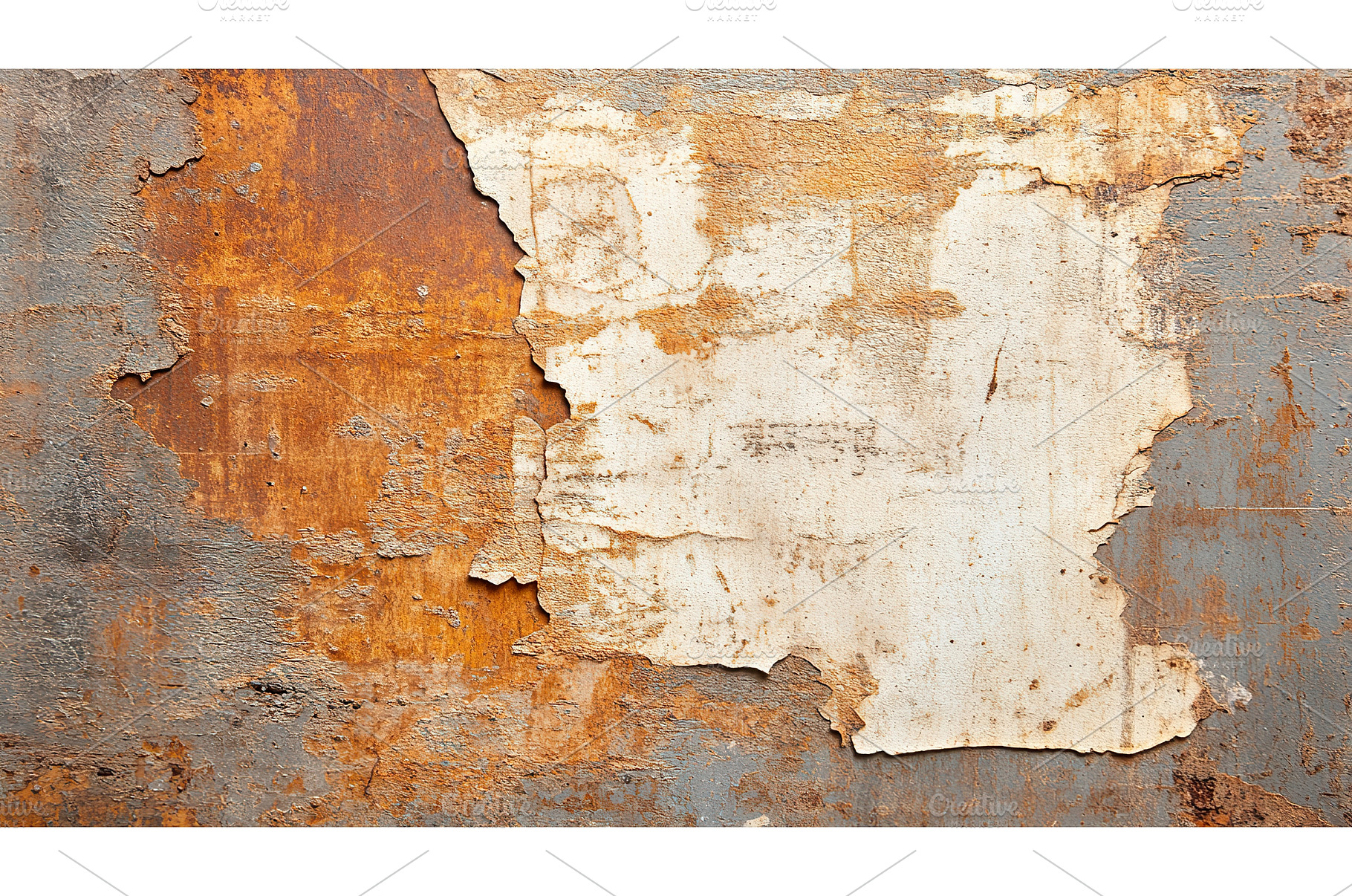 Peeling rusted metal surface with, a Background Photo by Lermont51