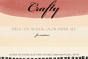 Crafty Delicate Watercolor Paper Set, a Texture Graphic by Liquid Amethyst Art (Thumbnail 1 of 7)