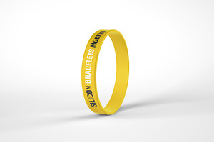 Silicone Bracelet Mockup Wristband